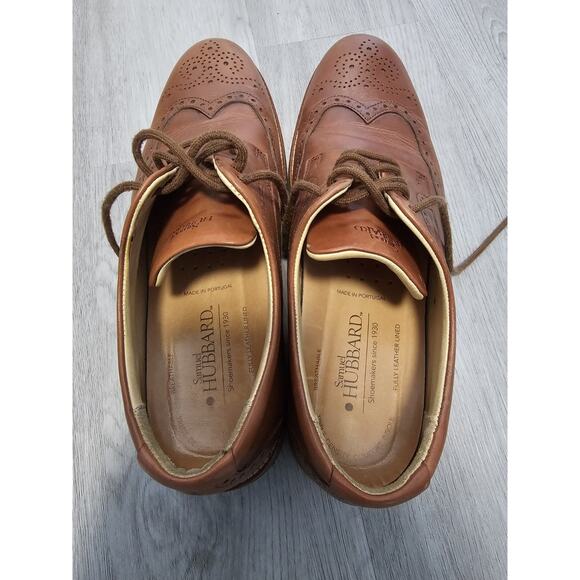 Samuel Hubbard Men\'s 10.5 Brogue Dress Shoe Tan Leather 2117 Made In Portugal
